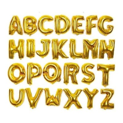 Gold Alphabet Foil Balloons