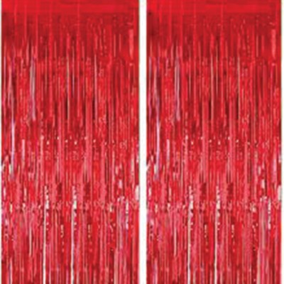 Red Frill Curtains