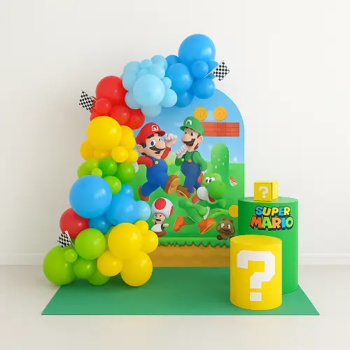 kids theme decorations Mario Theme Decorations