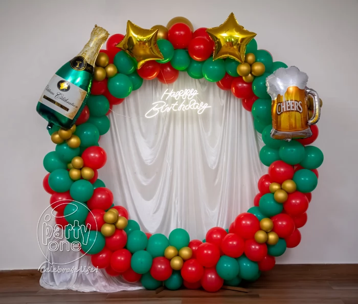 birthday Red and Green Birthday Ring Decor