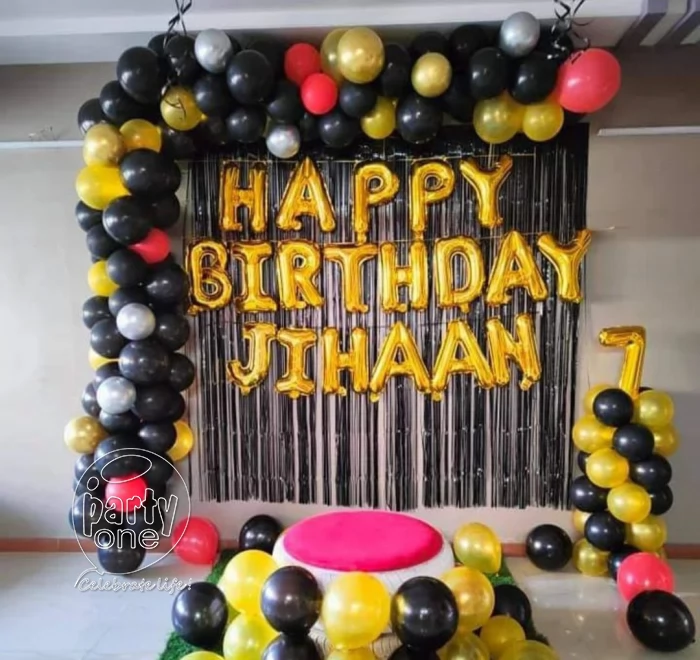 birthday Black and Gold Birthday Decor