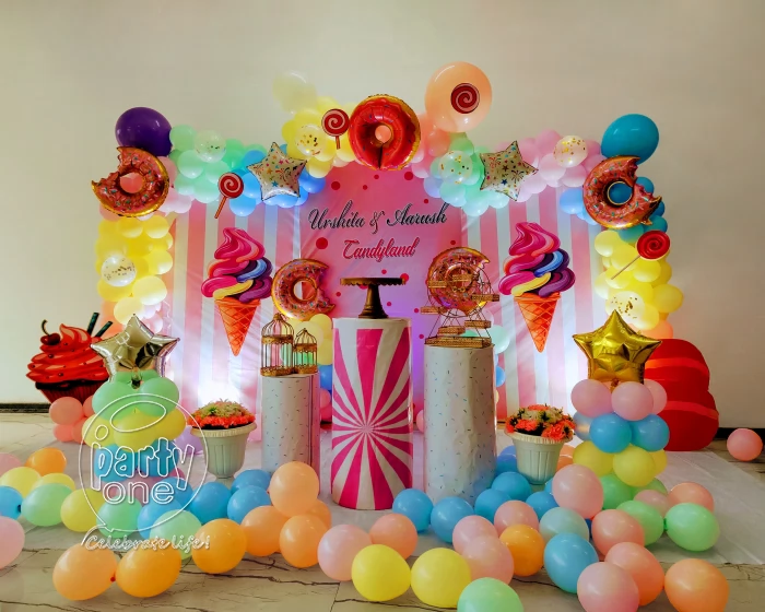 kids theme decorations Candy Theme Balloon Decor
