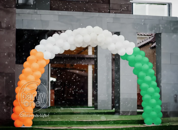 festival decorations Entrance Tricolor Balloon Decoration