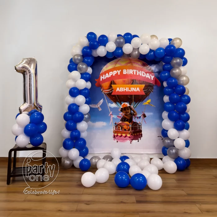 birthday Hot Air Theme Flex Birthday Decoration