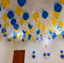 decorations Gold and Blue Balloon Blast Decoration