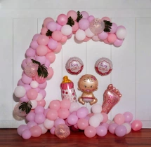 welcome baby decorations Pink Half Arch Welcome Baby Decoration
