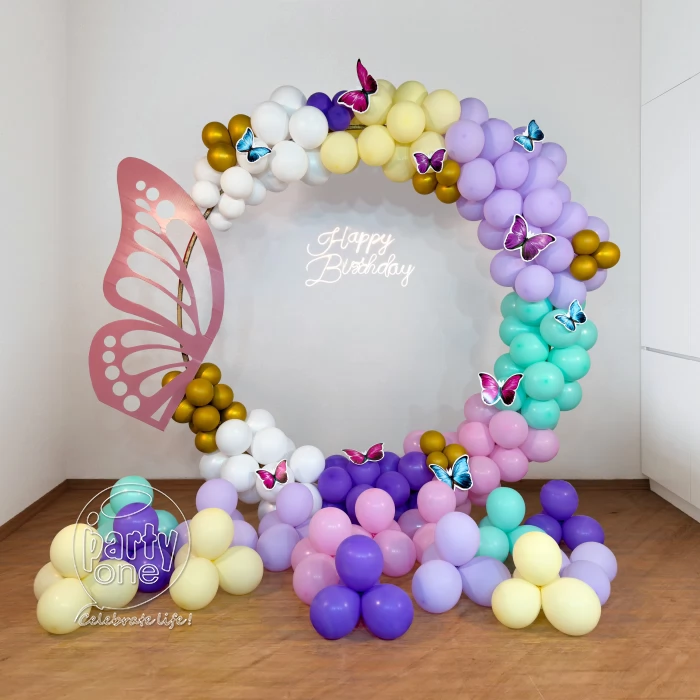 birthday Vibrant Butterfly Ring Birthday Decoration