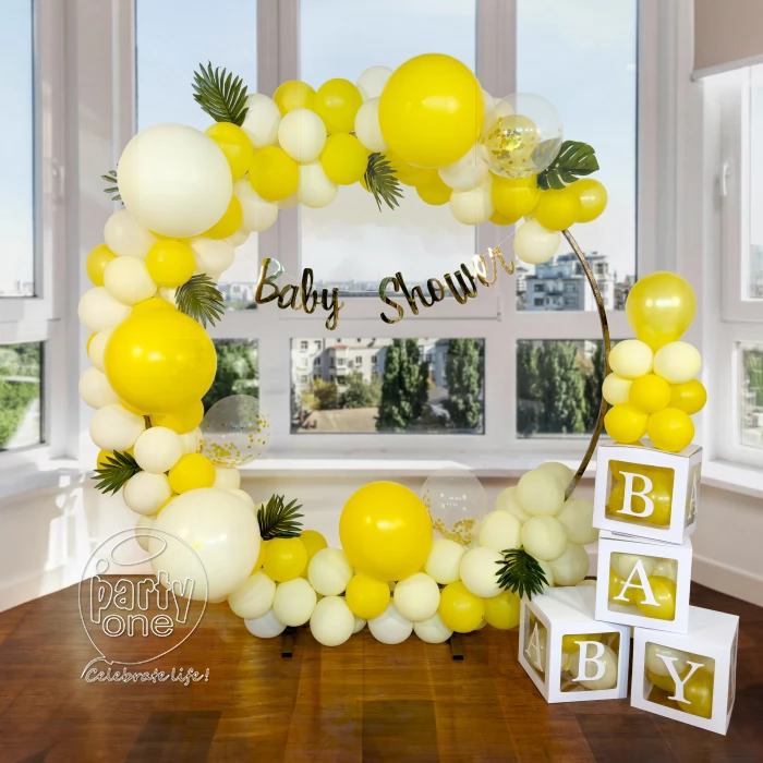 baby shower decorations Sunshine Swirl Baby Shower Ring Decoration