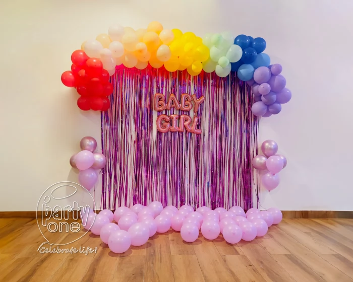 welcome baby decorations Rainbow Welcome Baby Girl Decoration