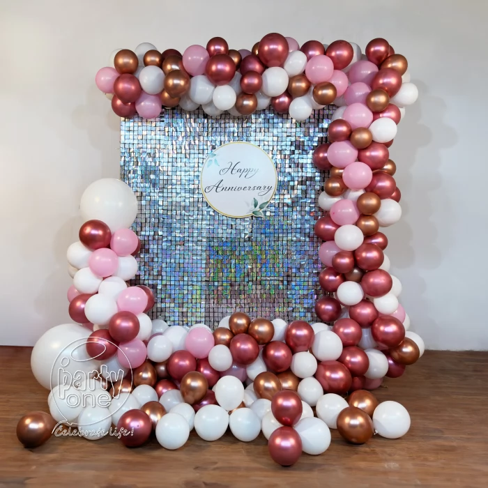 decorations Silver Sequin Rose Gold Anniversary Decoration