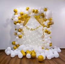 decorations White and Gold Opulent Anniversary Decor