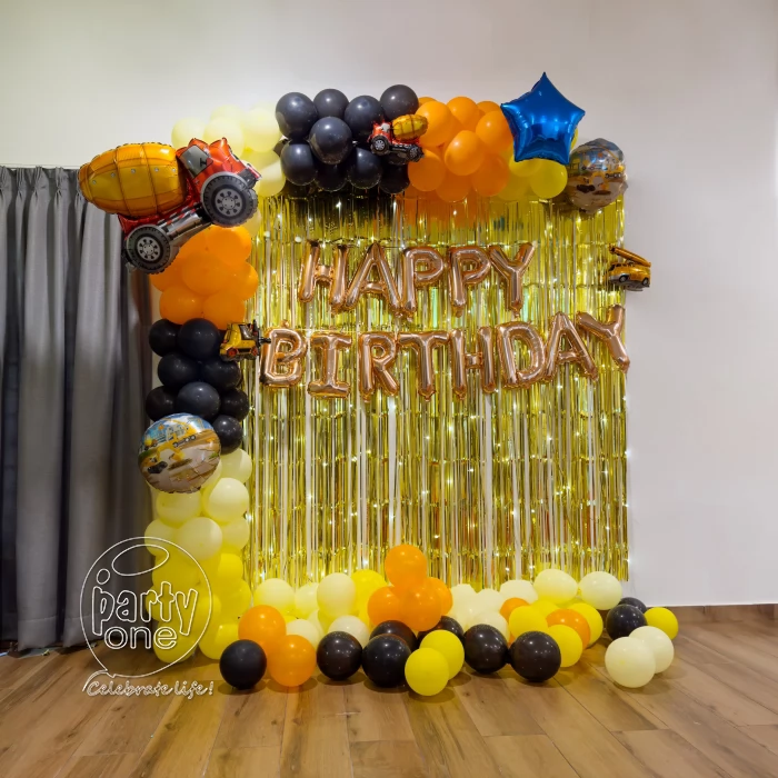 birthday Gilded Construction Theme Birthday Decor