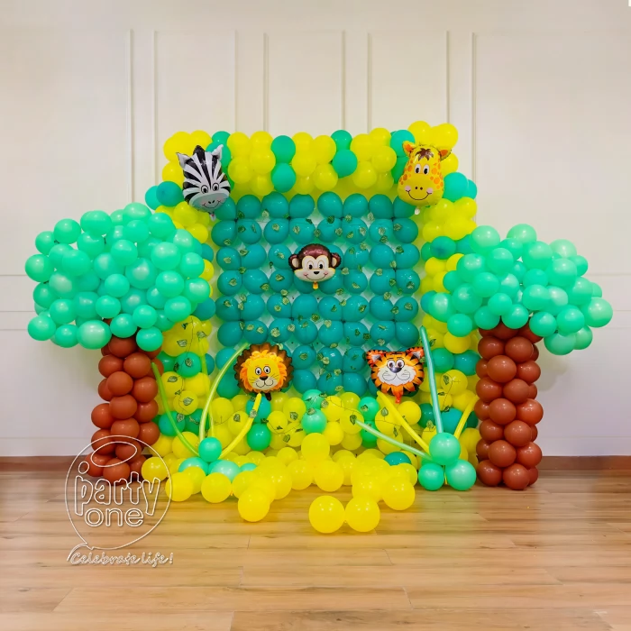 birthday Premium Jungle Theme Wall Decoration