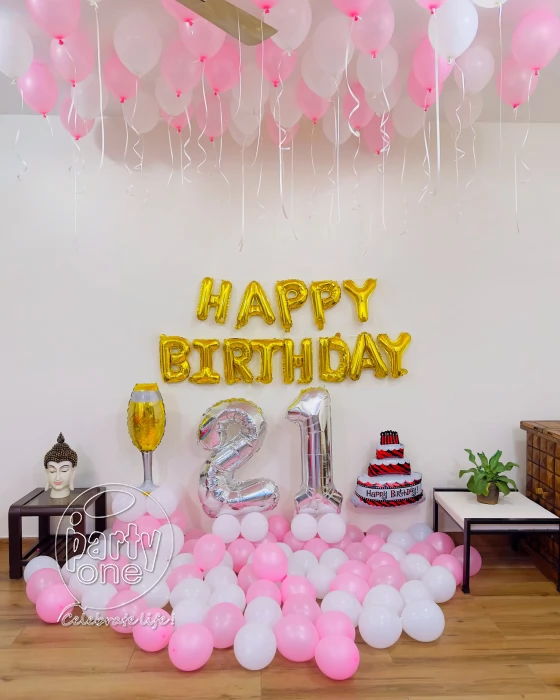 birthday Grace Pink and Gold Birthday Decor