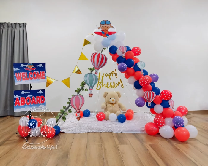 birthday Kids Aero Plane Theme Birthday Canopy Decoration