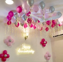 decorations Pink Anniversary Room Decoration