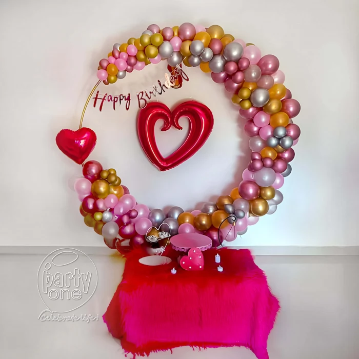 birthday Prime Metallic Birthday Ring Decor