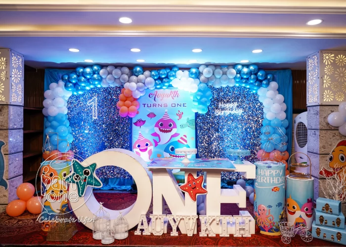 birthday Premium Baby Shark Double Sequin Decor