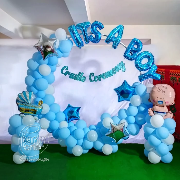 decorations Its a Boy Cradle Ceremony Balloon Decor