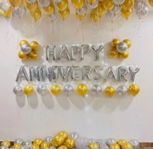 decorations Anniversary Gold and Silver Balloon Decoration