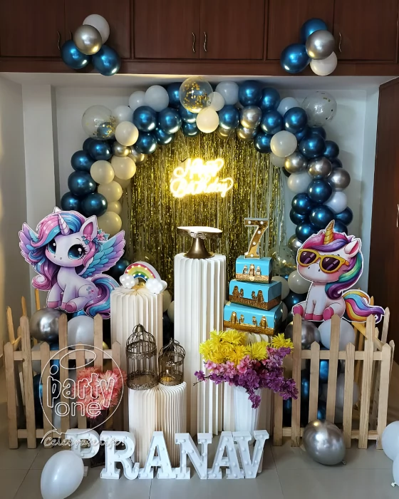 birthday Dreamy Unicorn Theme Ring Birthday Decor