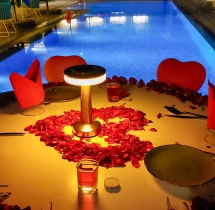candlelight dinners Poolside Bliss Candlelight Dinner at Ellaa Residences