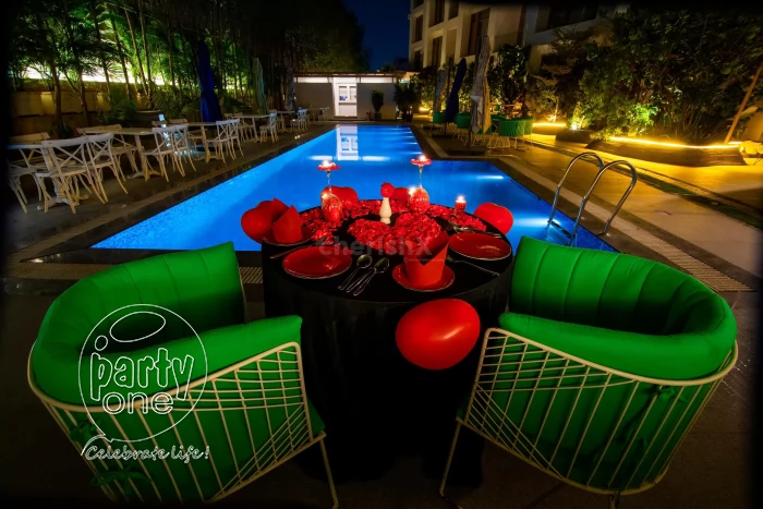 candlelight dinners Poolside Bliss Candlelight Dinner at Ellaa Residences