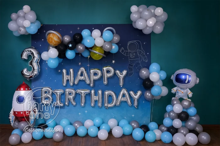 kids theme decorations Astronaut Theme Birthday Decoration