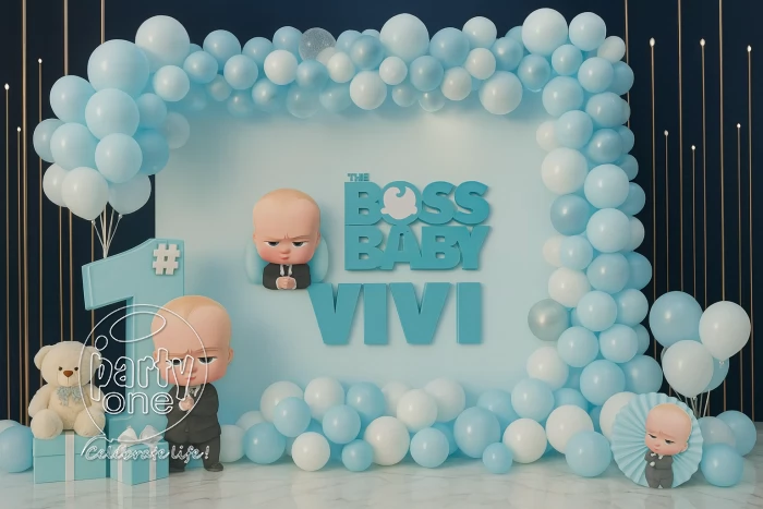 birthday Boss Baby Blue Theme 1st Birthday Decor