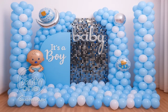 welcome baby decorations Welcome Baby Boy Sequin Decor