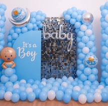 welcome baby decorations Welcome Baby Boy Sequin Decor