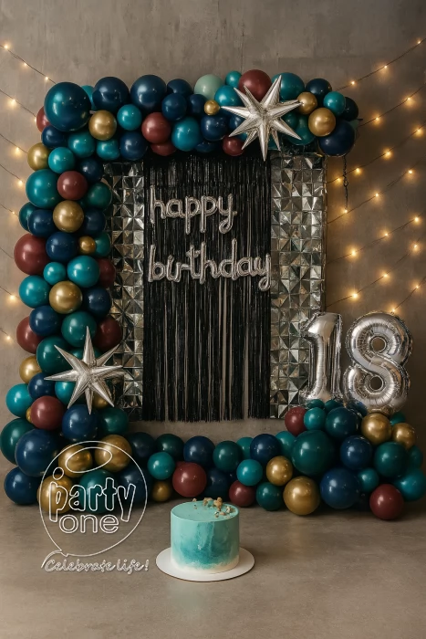 birthday Radiant 18th Birthday Balloon Decor