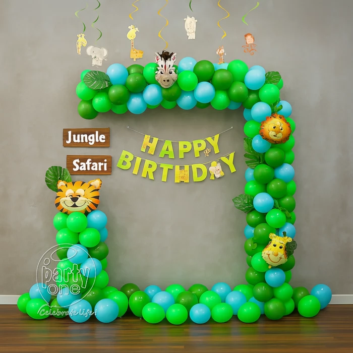 birthday Wild Jungle Balloon Frame Birthday Decor