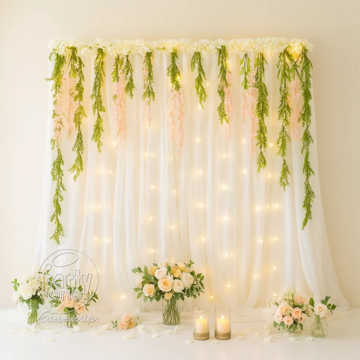 festival decorations Elegant Flower Backdrop Decoration