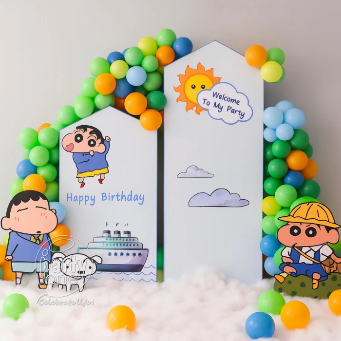 birthday Kids Shinchan Theme Birthday Balloon Decoration