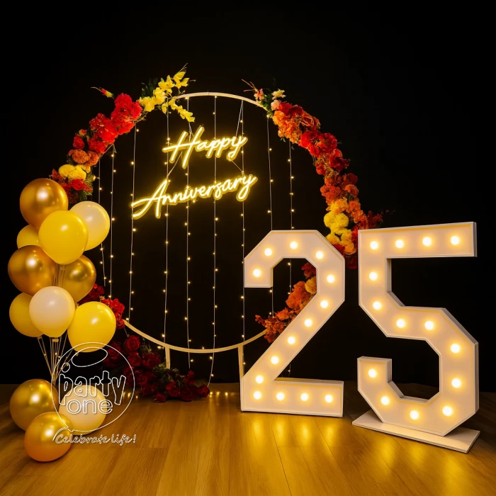 decorations Simple 25th Anniversary Ring Decoration