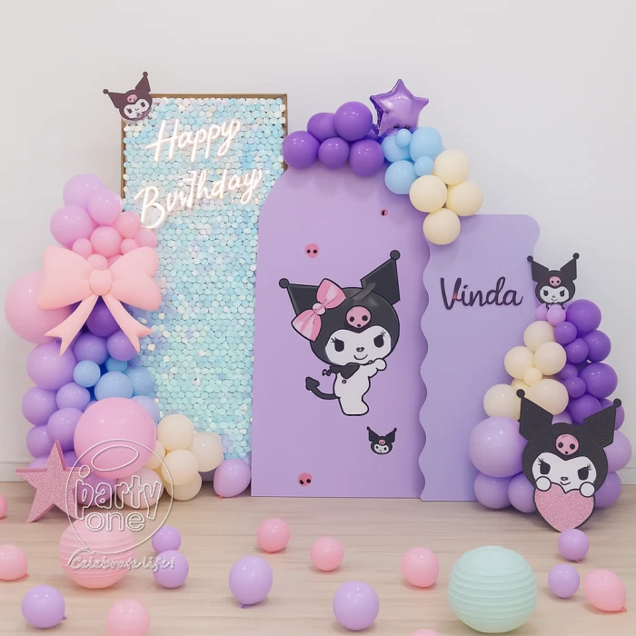 birthday Kuromi Theme Birthday Balloon Decoration