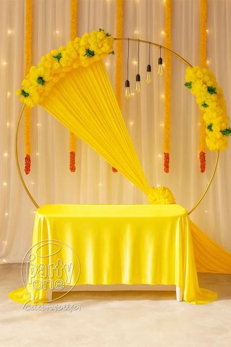 decorations Simple Haldi Flower Ring Decoration