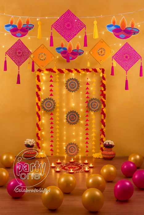 festival decorations Simple Diwali Themed Office Decoration