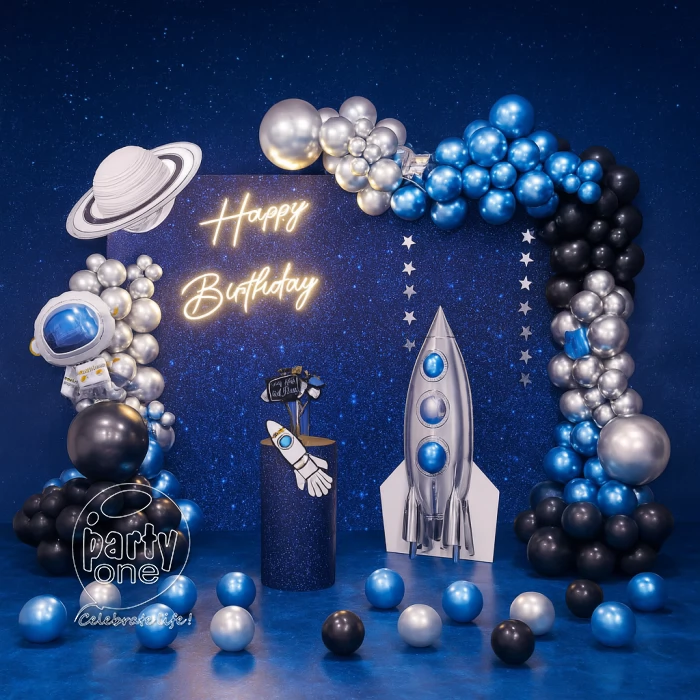 birthday Galaxy Astronaut Theme Birthday Decoration