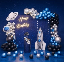 birthday Galaxy Astronaut Theme Birthday Decoration