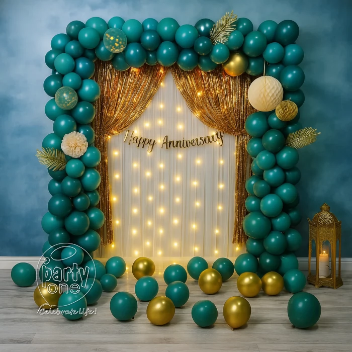 birthday Pastel Cyan Balloon Decoration