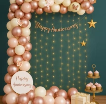 decorations Soft Pink Anniversary Balloon Decoration