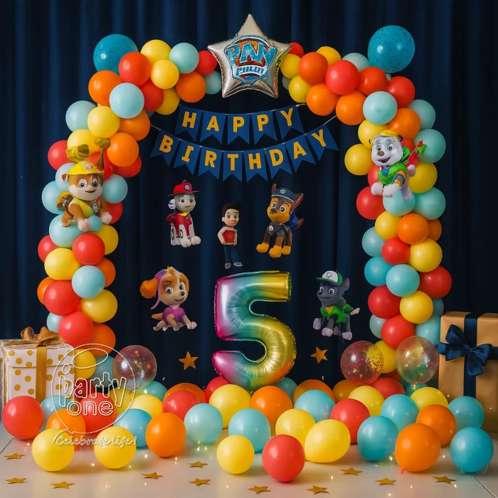 birthday Simple Paw Patrol Birthday Theme Decoration