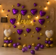 decorations Romantic Heart Foil Wall Decoration