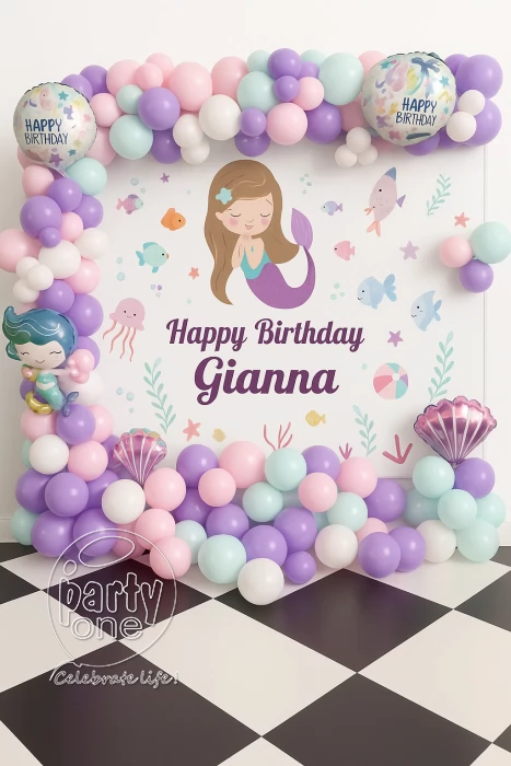 birthday Simple Mermaid Theme Decorations