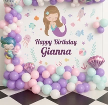 birthday Simple Mermaid Theme Decorations