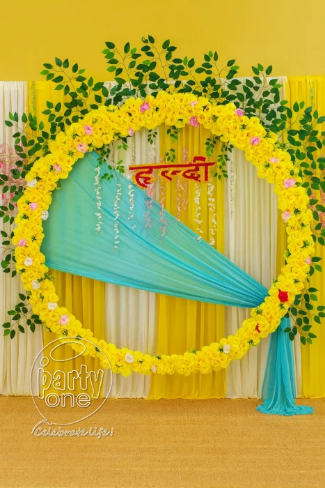 decorations Simple Haldi Floral Ring Decoration