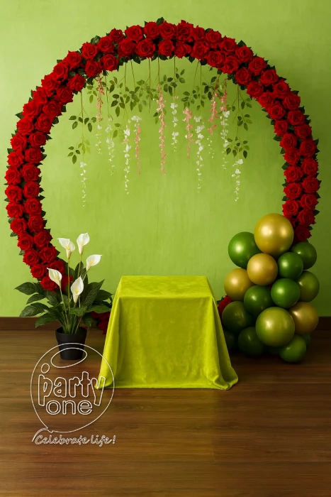 decorations Rose Theme Haldi Ceremony Decoration