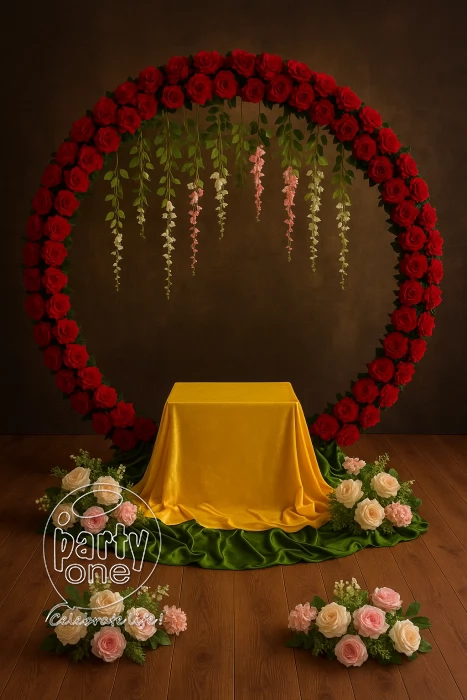 decorations Rose Ring Haldi Ceremony Decoration